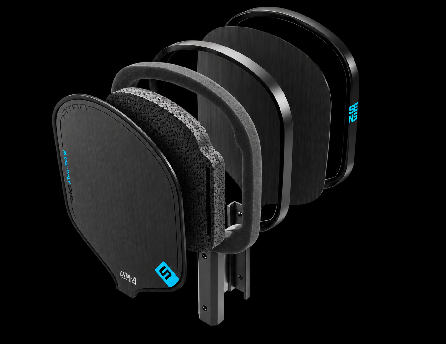 Exploded view of the ATRA 700 core, frame, surface, and handle systems